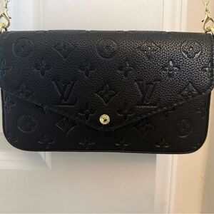 Louis Vuitton Black Embossed Crossbody Bag